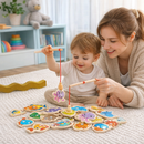 Jogo de Pescaria Magnética Infantil em Madeira – Montessori Interativo