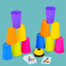 Brinquedo Montessori – Jogo de Copos com Cartas