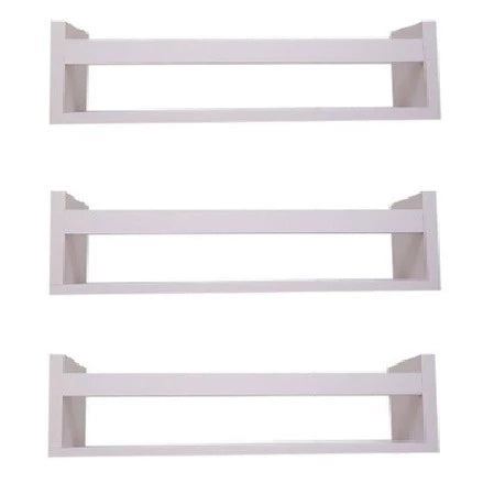 Kit 3 Prateleiras – Branco | Para Livros e Brinquedos